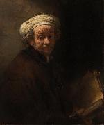 REMBRANDT Harmenszoon van Rijn Self-portrait as the Apostle Paul  (mk33) oil painting artist